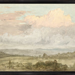 "Hudson River School - Hudson Valley Clouds 1870" Framed Art Print ARTWORK - framed print Celadon Art Large Canvas On Board Black