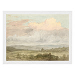 "Hudson River School - Hudson Valley Clouds 1870" Framed Art Print ARTWORK - framed print Celadon Art Medium Canvas On Board White