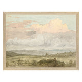 "Hudson River School - Hudson Valley Clouds 1870" Framed Art Print ARTWORK - framed print Celadon Art Medium Canvas On Board Light Wood
