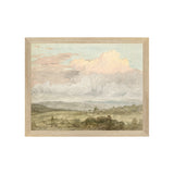 "Hudson River School - Hudson Valley Clouds 1870" Framed Art Print ARTWORK - framed print Celadon Art Small Canvas On Board Light Wood