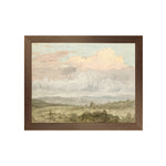 "Hudson River School - Hudson Valley Clouds 1870" Framed Art Print ARTWORK - framed print Celadon Art Small Canvas On Board Dark Wood