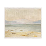 "Coastline - Raw Canvas" Framed Art Print ARTWORK - framed print Celadon Art Medium Canvas On Board