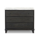 Odette Nightstand FURNITURE - nightstand Four Hands White Statuario Marble