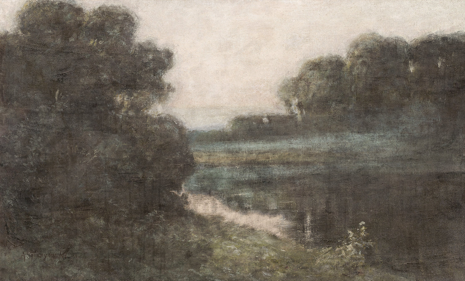 "Summer Pond C.1891" Framed Art Print ARTWORK - framed print Celadon Art Large Gallery Wrap Canvas