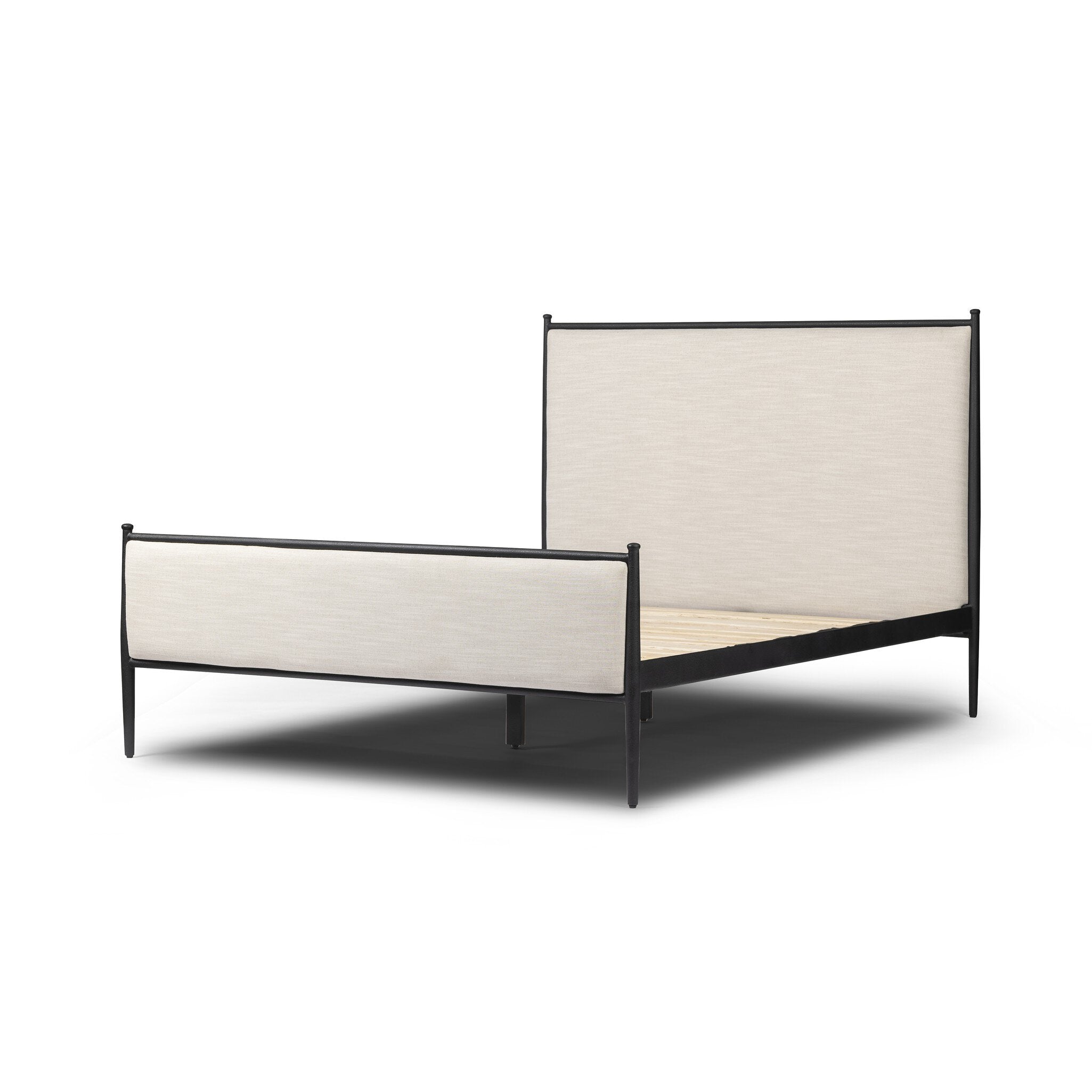 Xander Bed FURNITURE - bed Four Hands Savoy Parchment Queen