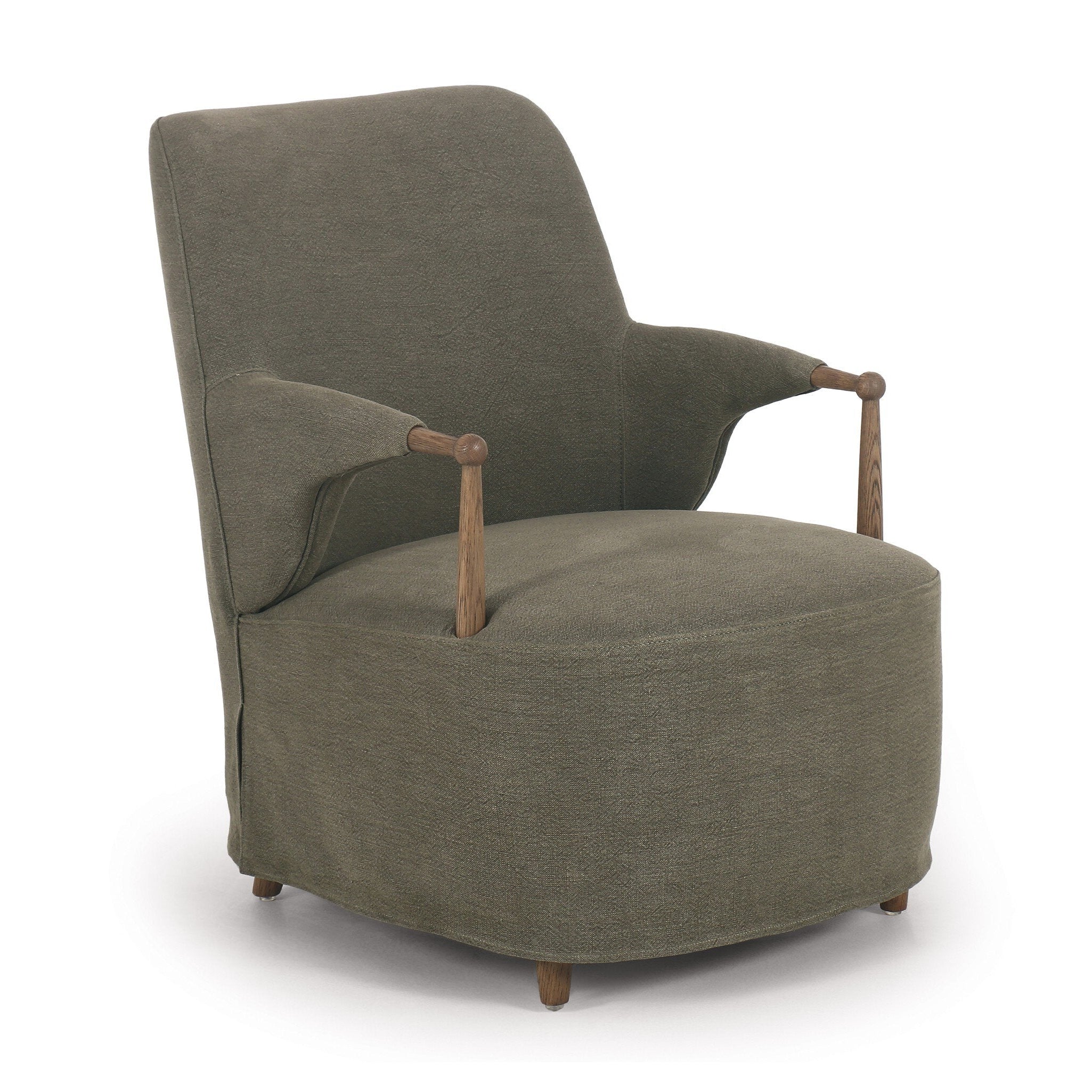 FLOOR MODEL - Brently Chair - Broadway Olive FURNITURE - floor model Four Hands