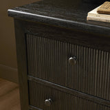 Bush Nightstand - Distressed Black FURNITURE - nightstands Four Hands