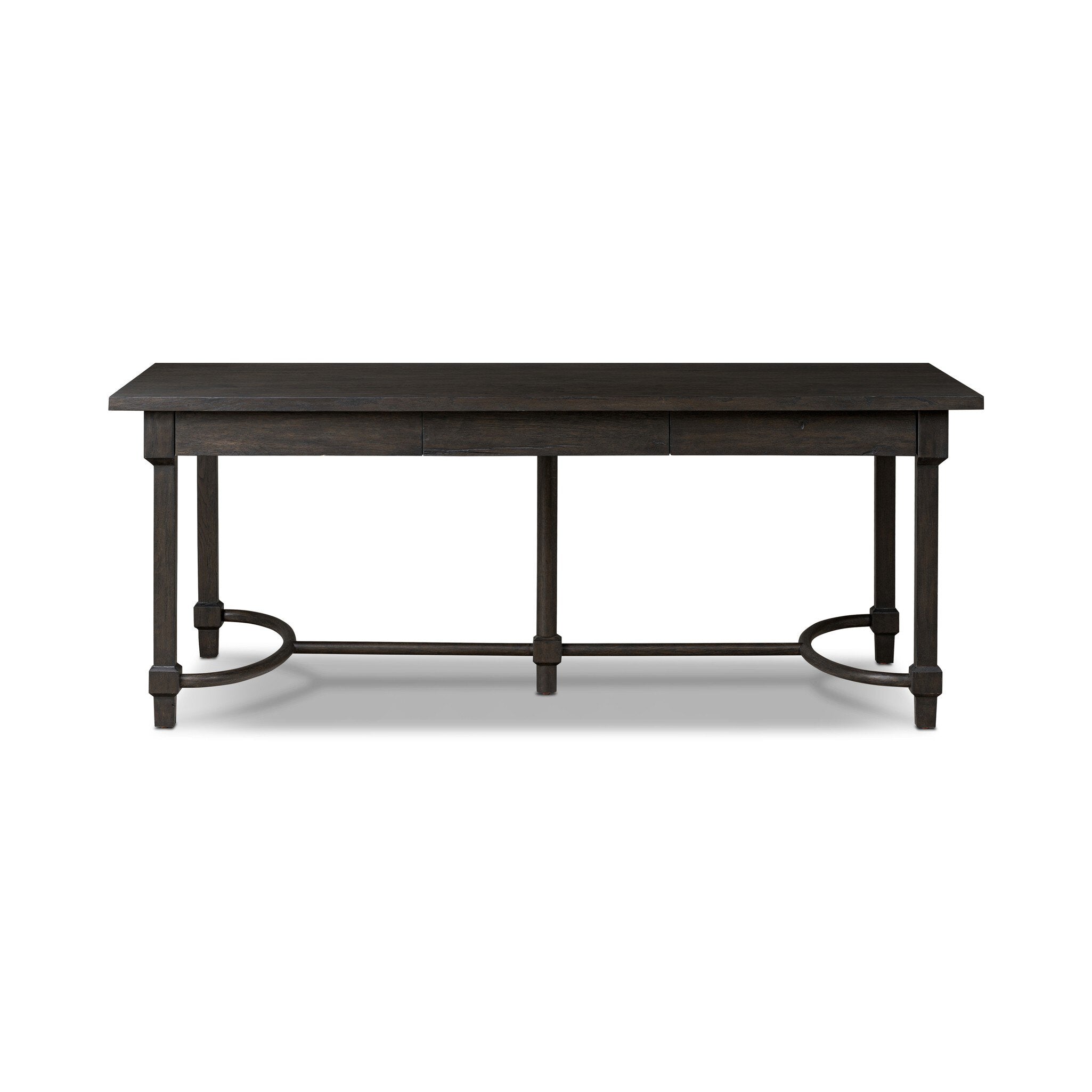 Edison Desk Desks Four Hands Smoked Black