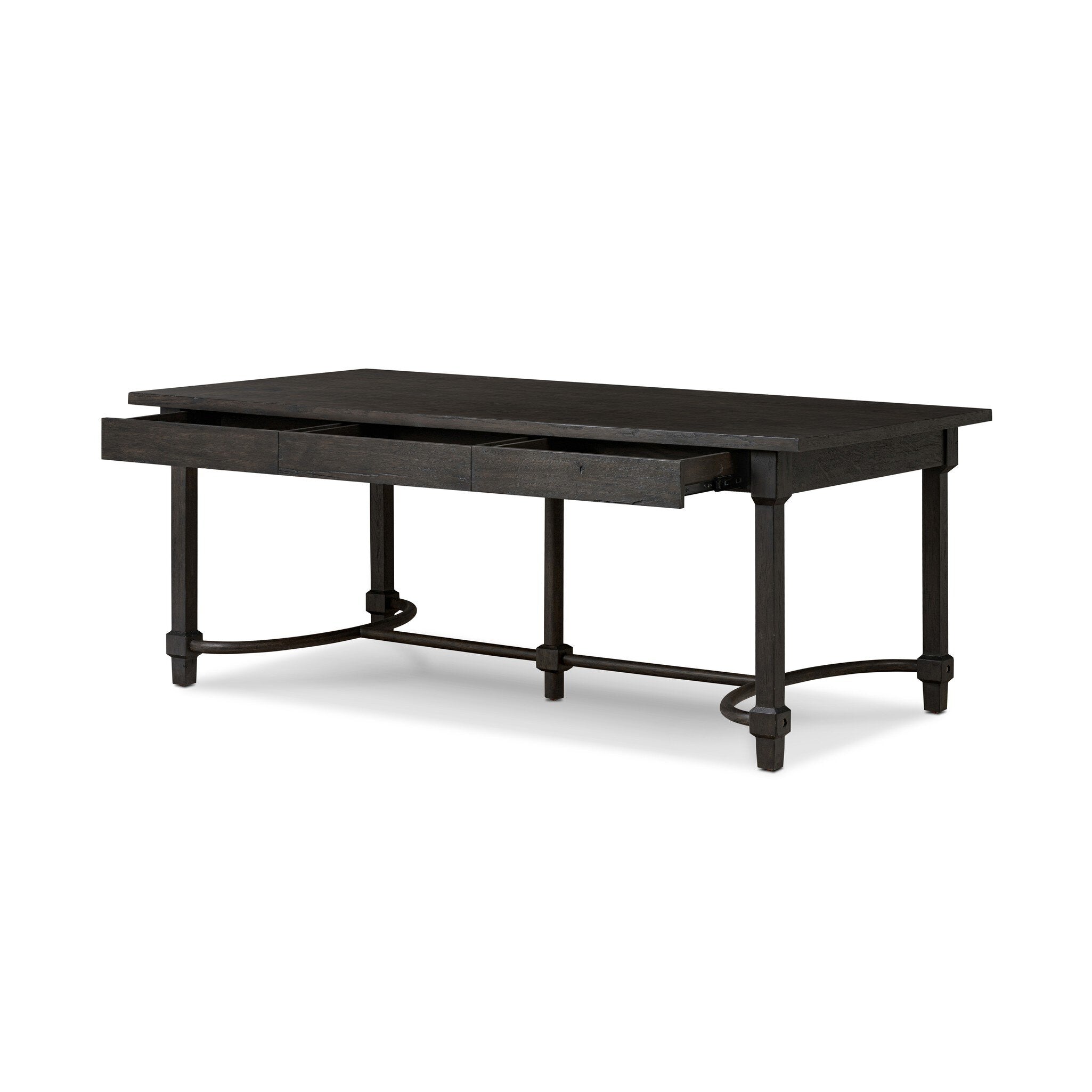 Edison Desk - Smoked Black Veneer Desks Four Hands