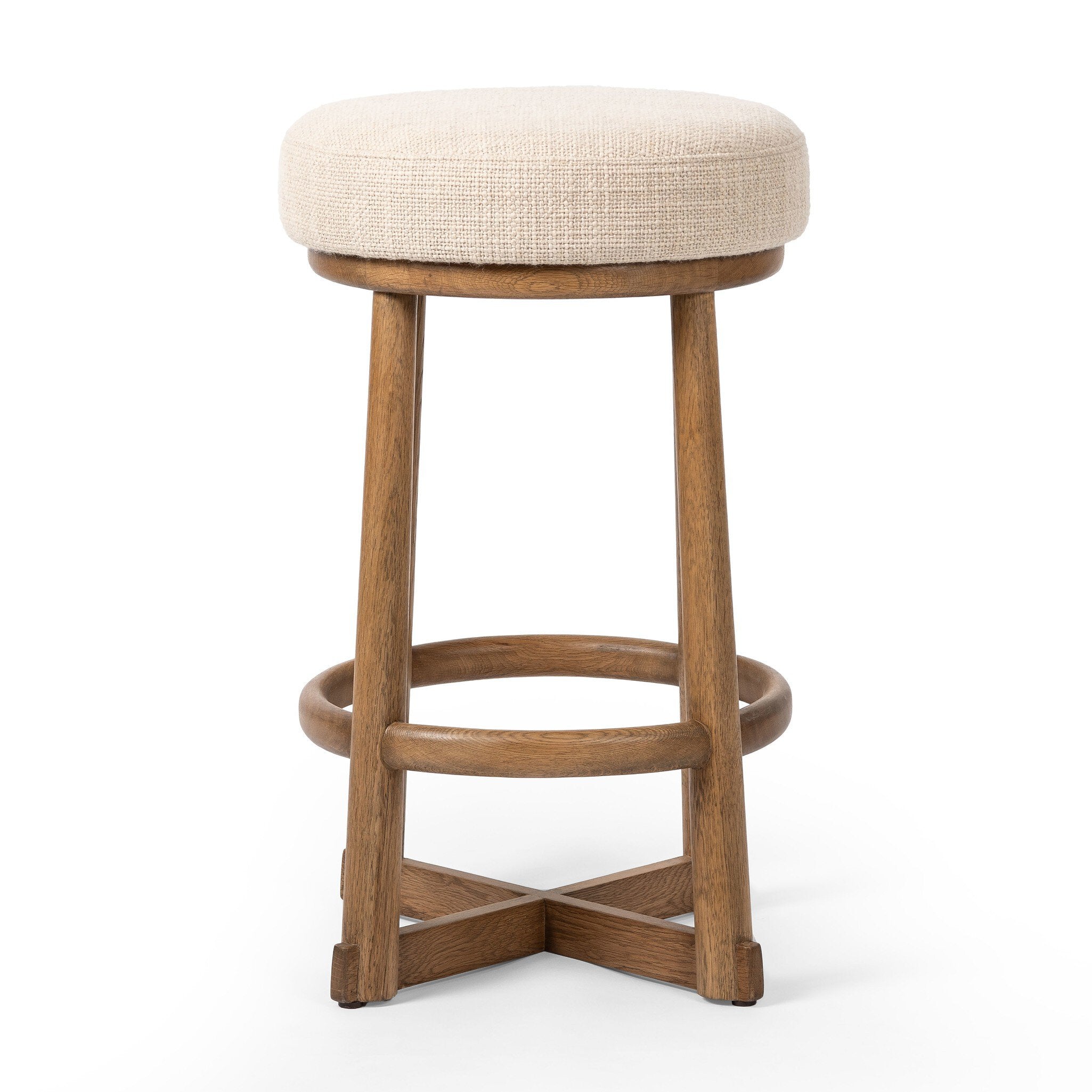 Staria Swivel Stool FURNITURE - bar/counter stool Four Hands Saxon Sand