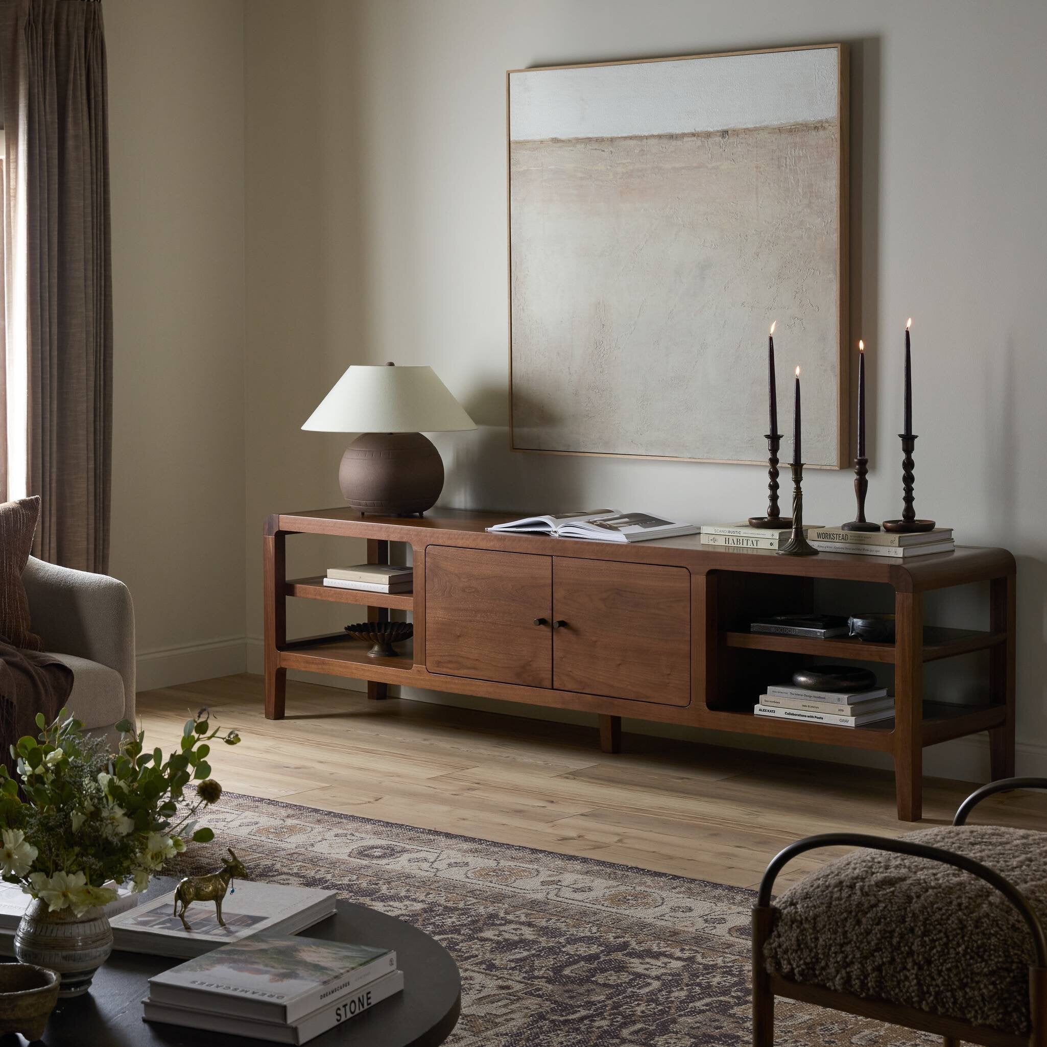 Hawkes Media Console FURNITURE - console table Four Hands