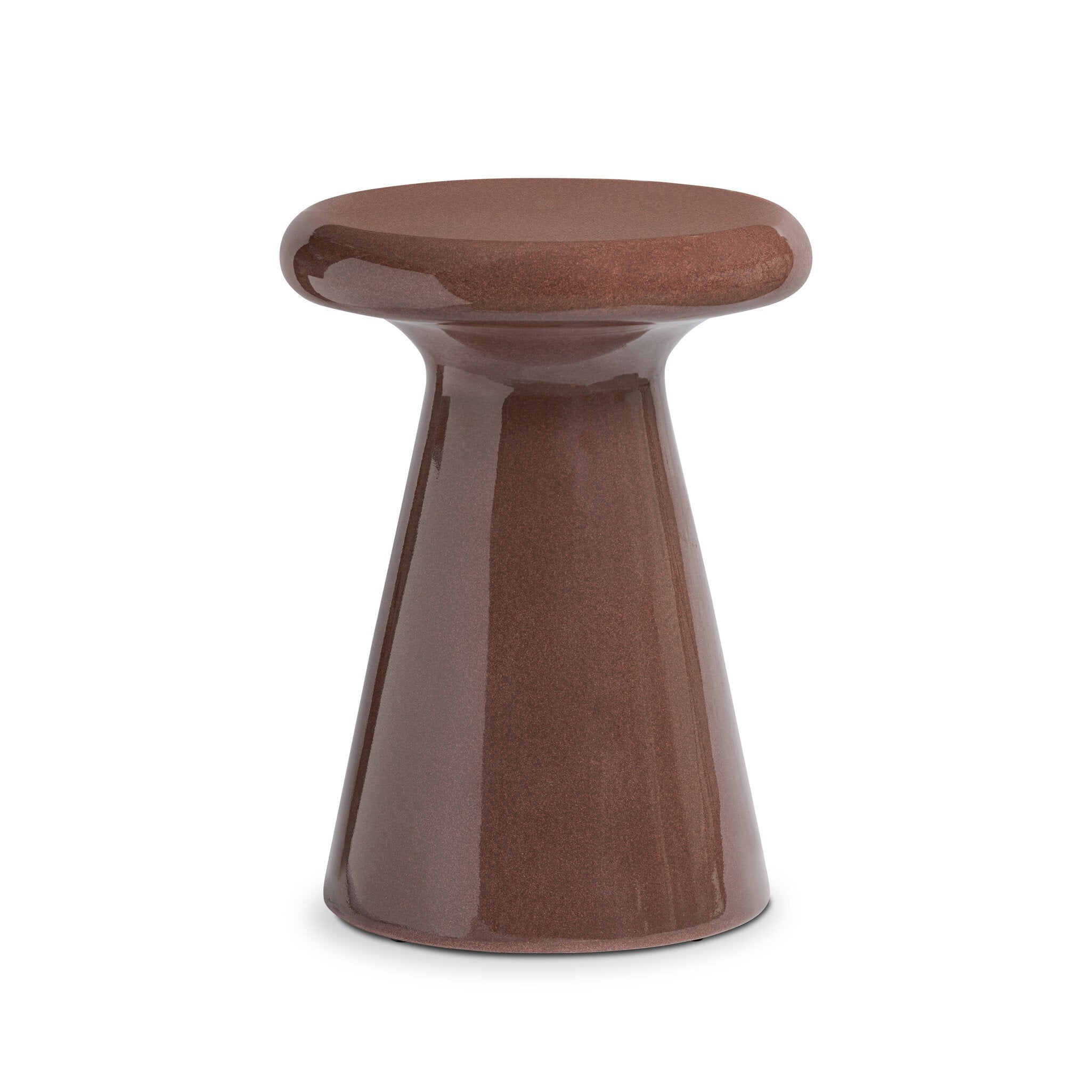 Kika End Table FURNITURE - end table Four Hands Smooth Red Concrete