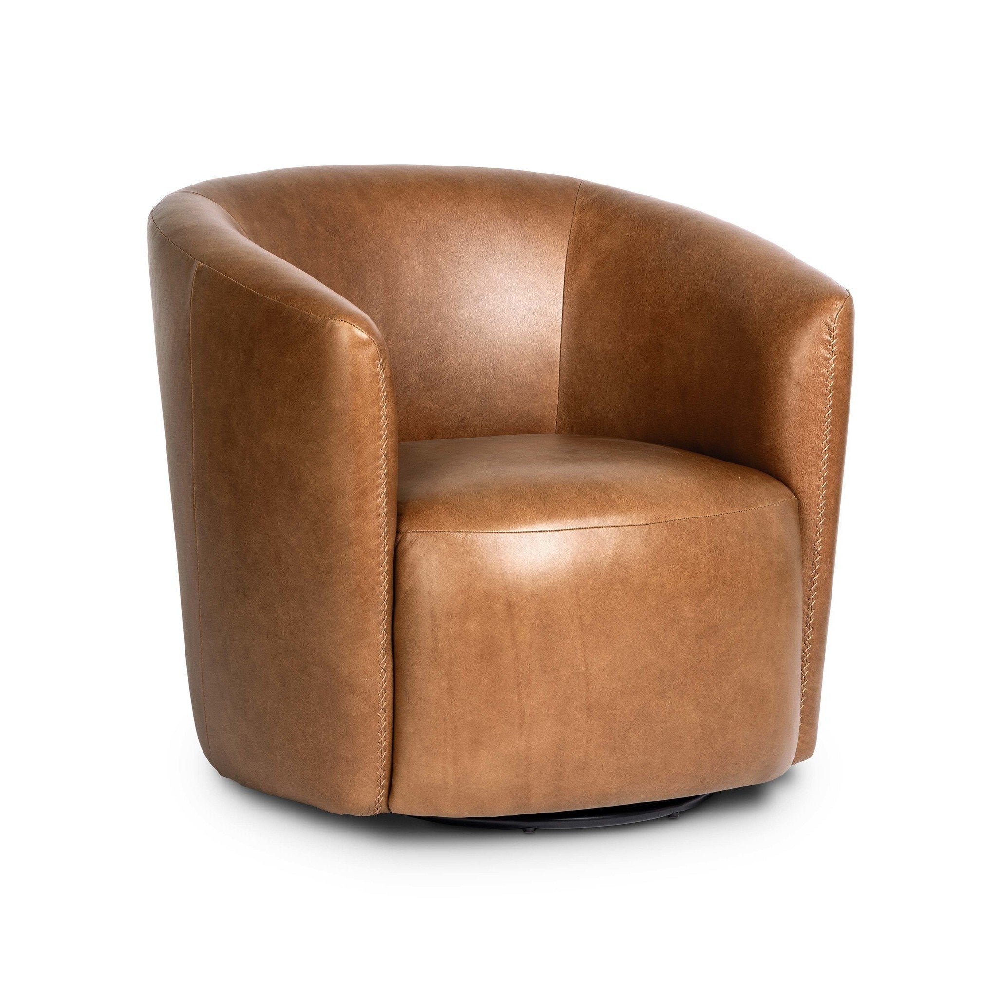 Salena Swivel Chair FURNITURE - accent chairs Four Hands Sonoma Chestnut