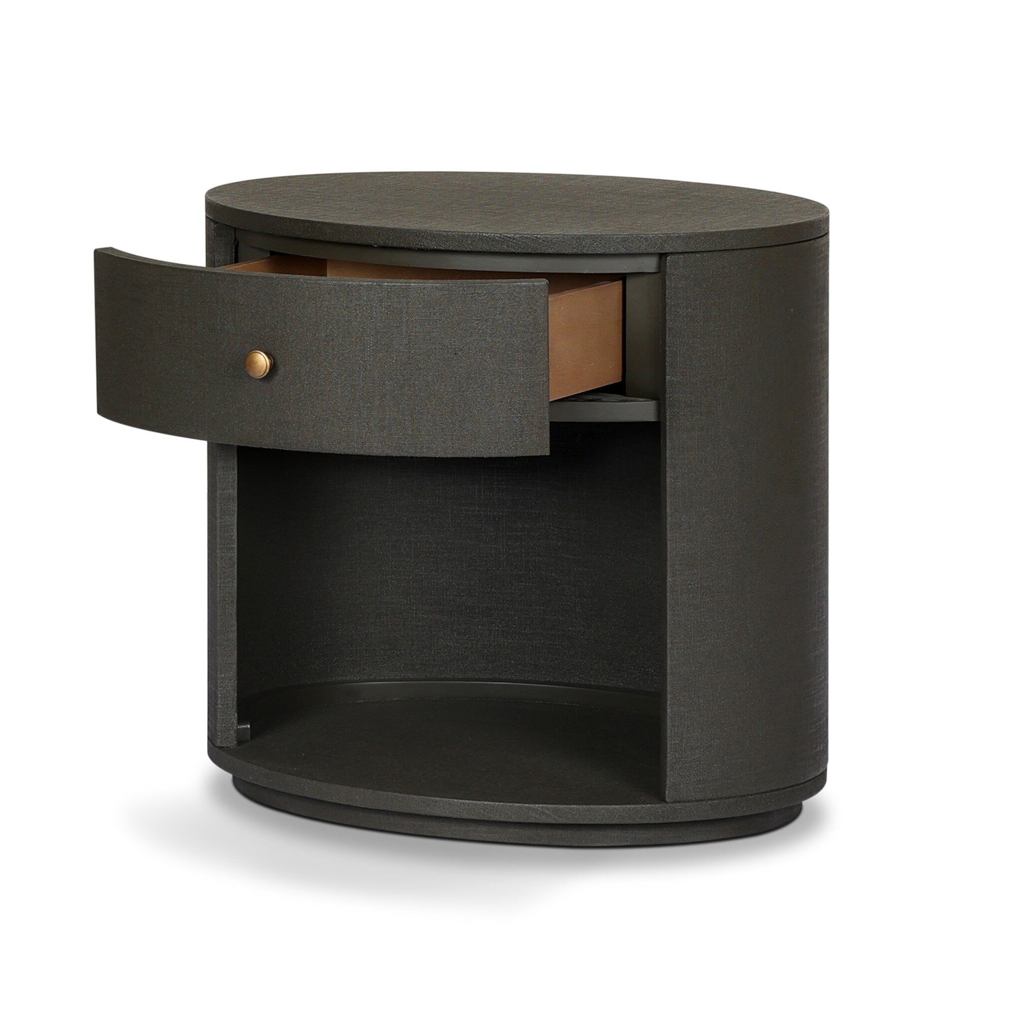 Amelia Oval One Drawer Nightstand FURNITURE - nightstand Four Hands