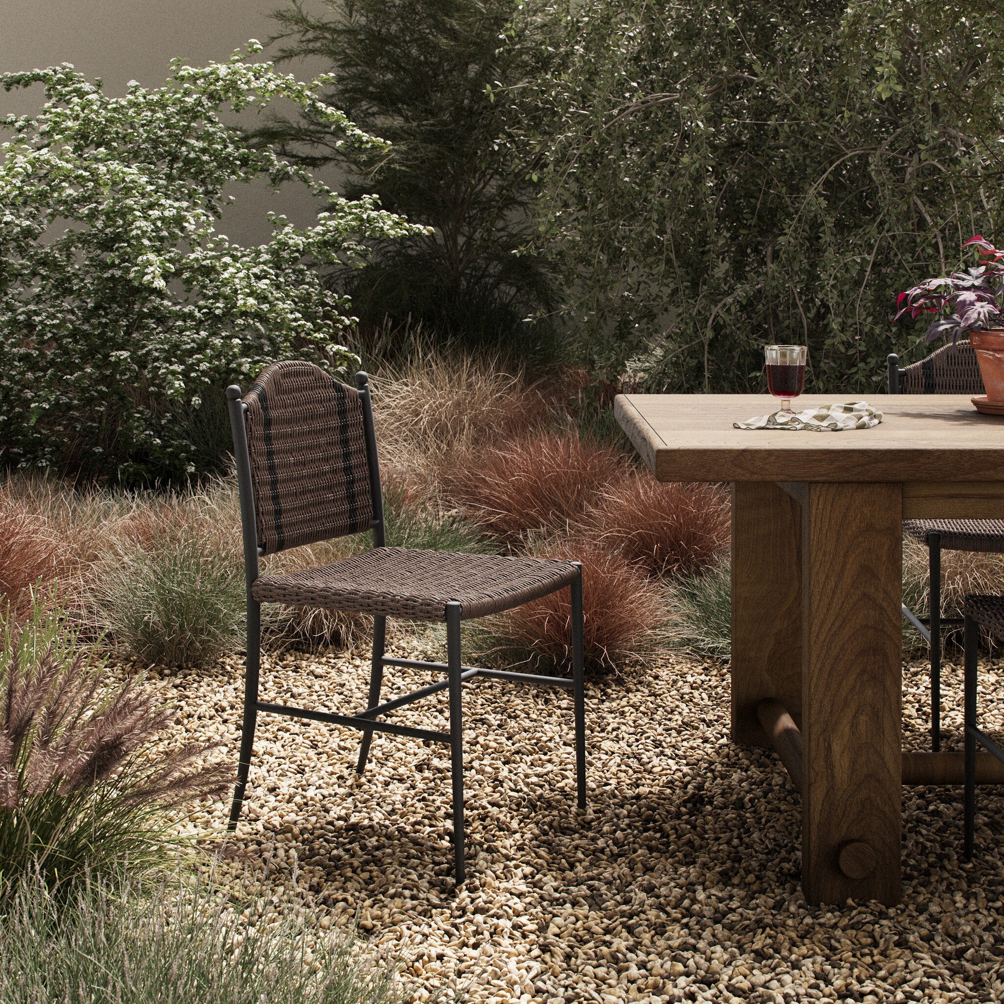 Abel Outdoor Dining Chair FURNITURE - dining chairs Four Hands