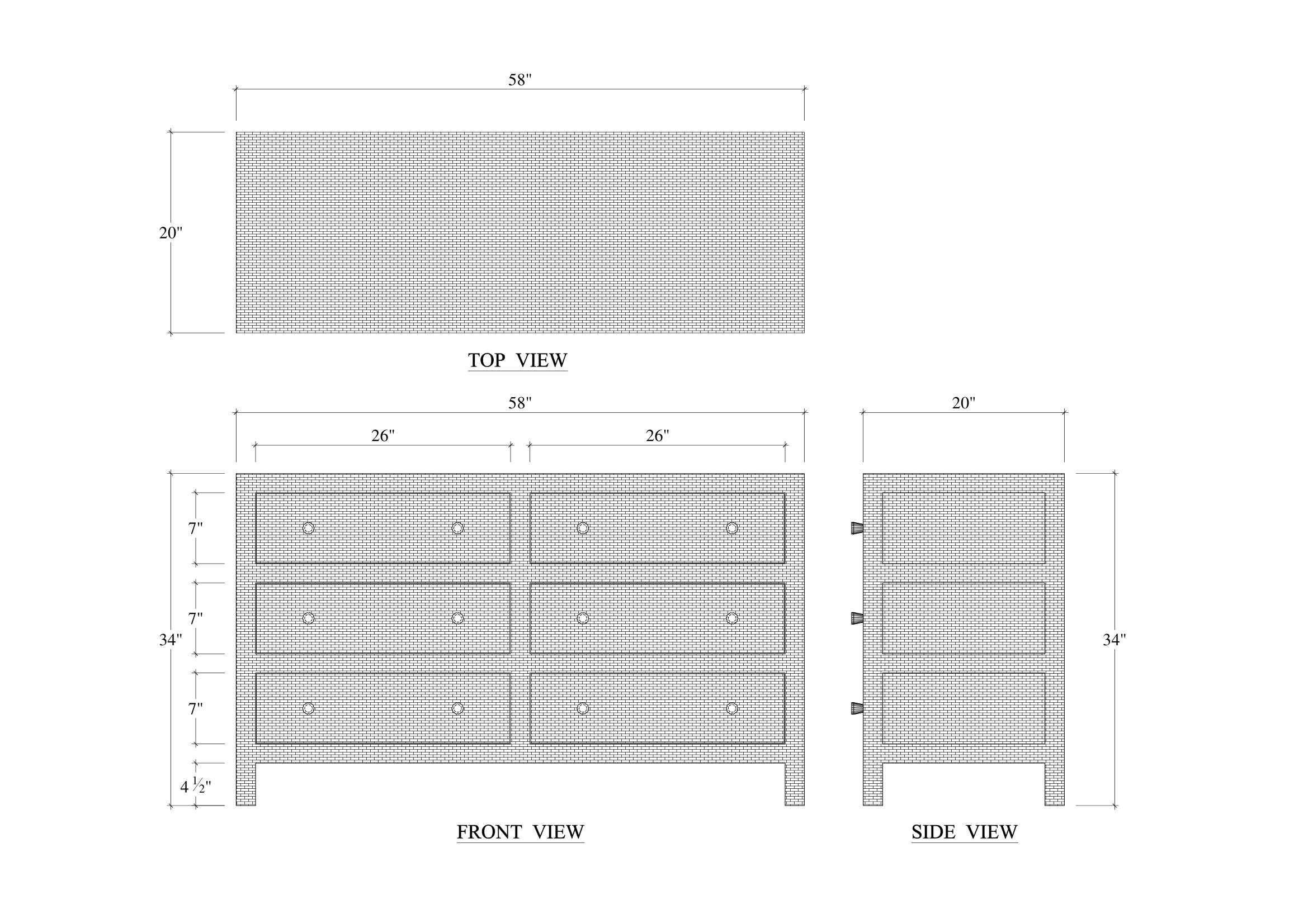 Kagu 6 Drawer Dresser FURNITURE - dresser Bramble