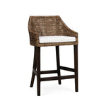 Savanah Counter/Bar Stool FURNITURE - barstools & counter stool Bramble Light Glazed Rattan w/ Arctic White Performance Seat Cushion Counter Stool