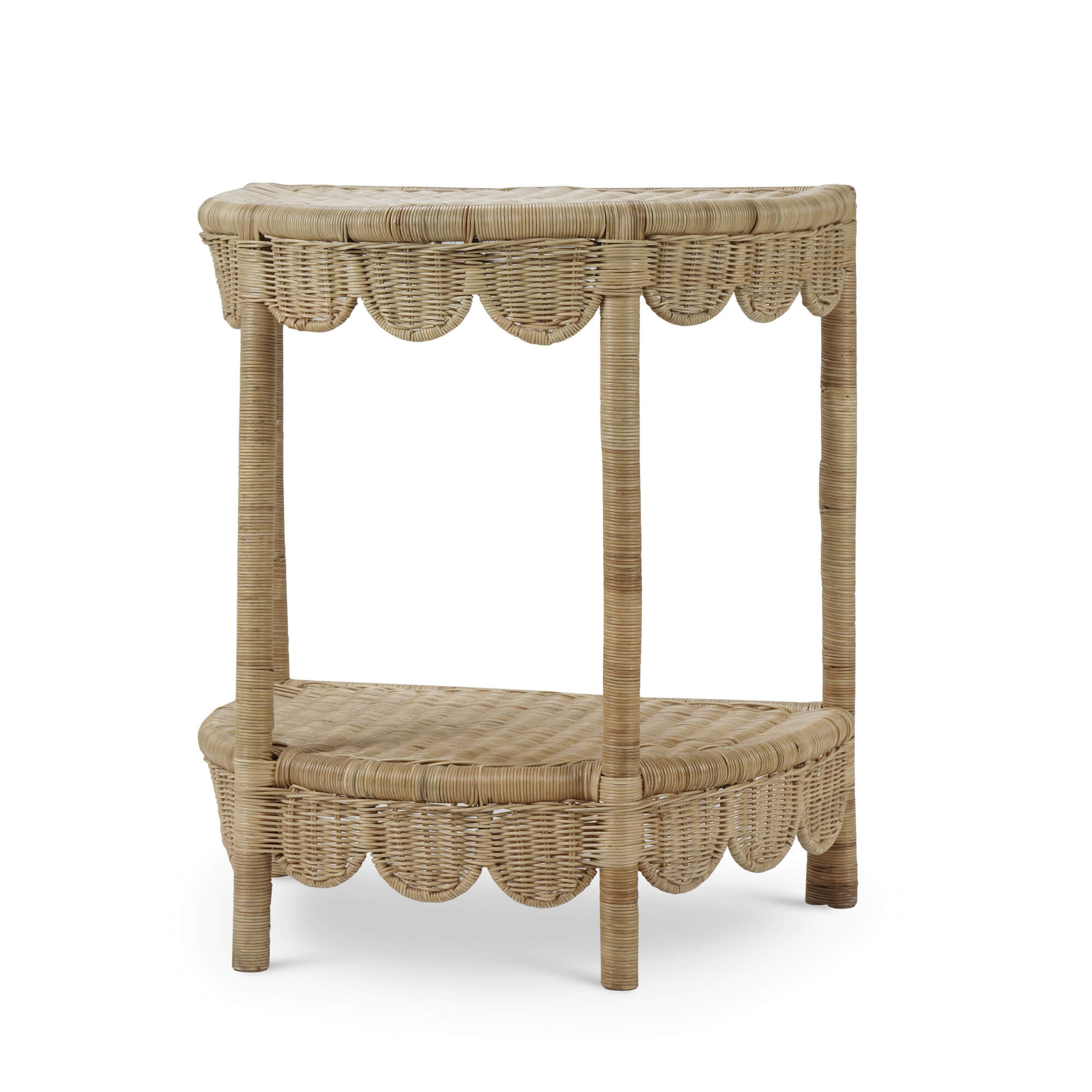 Scalloped Half Round Side Table – view 2