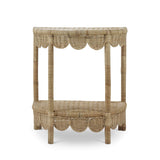 Scalloped Half Round Side Table FURNITURE - side table Bramble