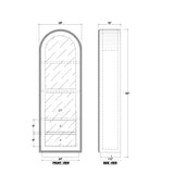 Vannes Single Door Display Cabinet FURNITURE - cabinet Bramble