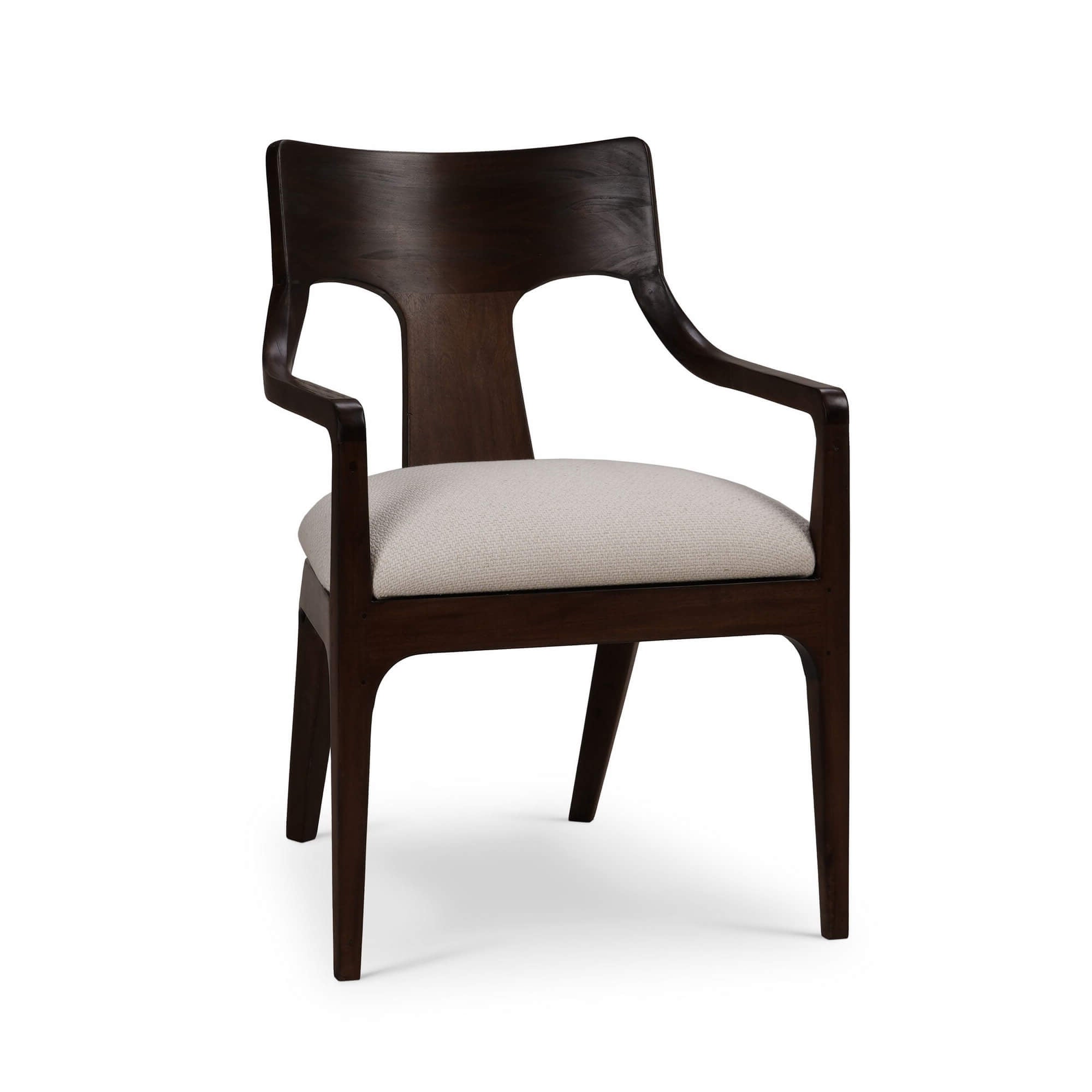 Colorado Dining Chair FURNITURE - dining chair Bramble Walnut w/ Dinara Natural Fabric