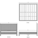 Kylie Rattan Bed FURNITURE - bed Bramble