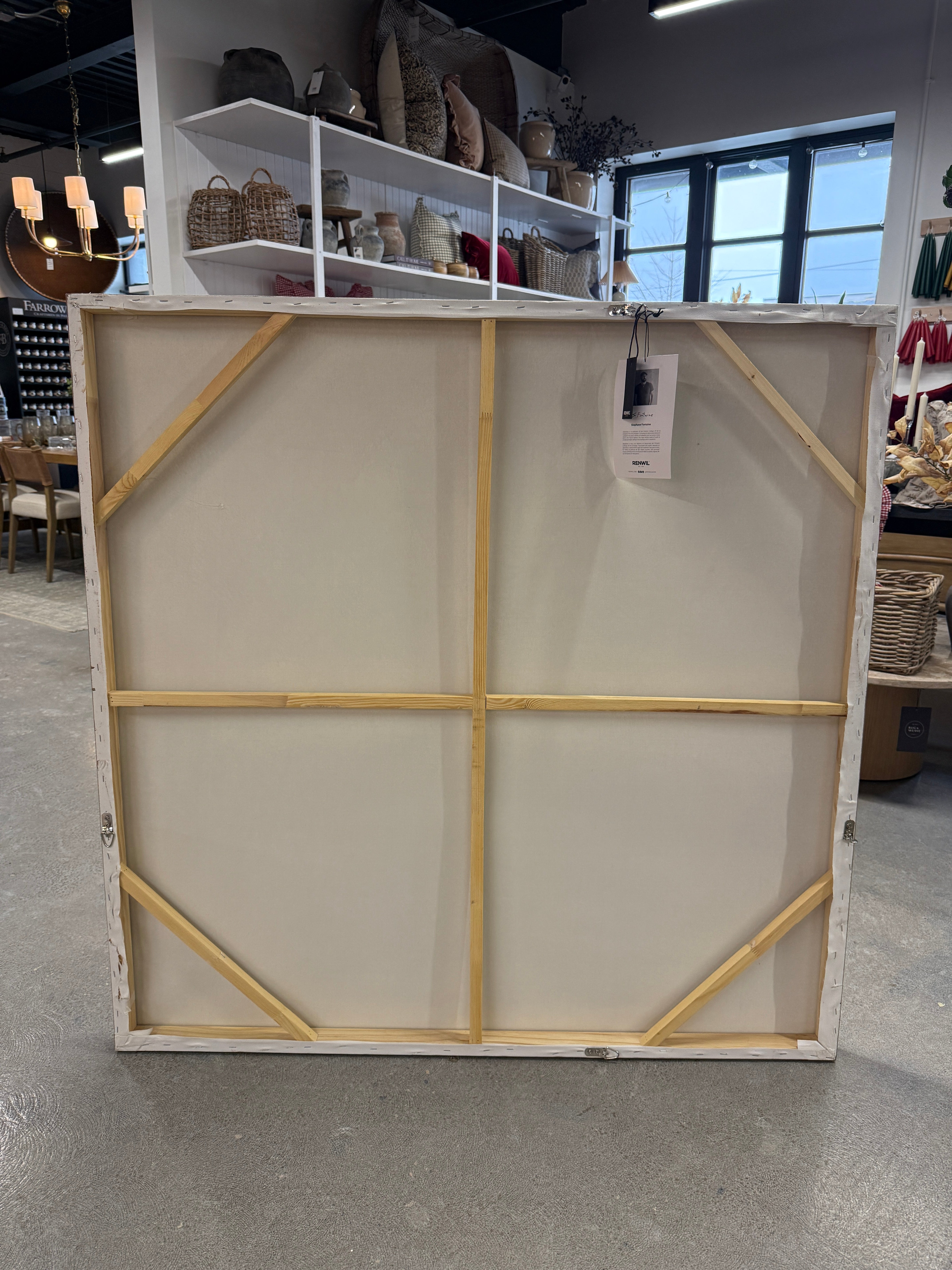 FLOOR MODEL - "Barkley" Framed Canvas ARTWORK - in store Renwil