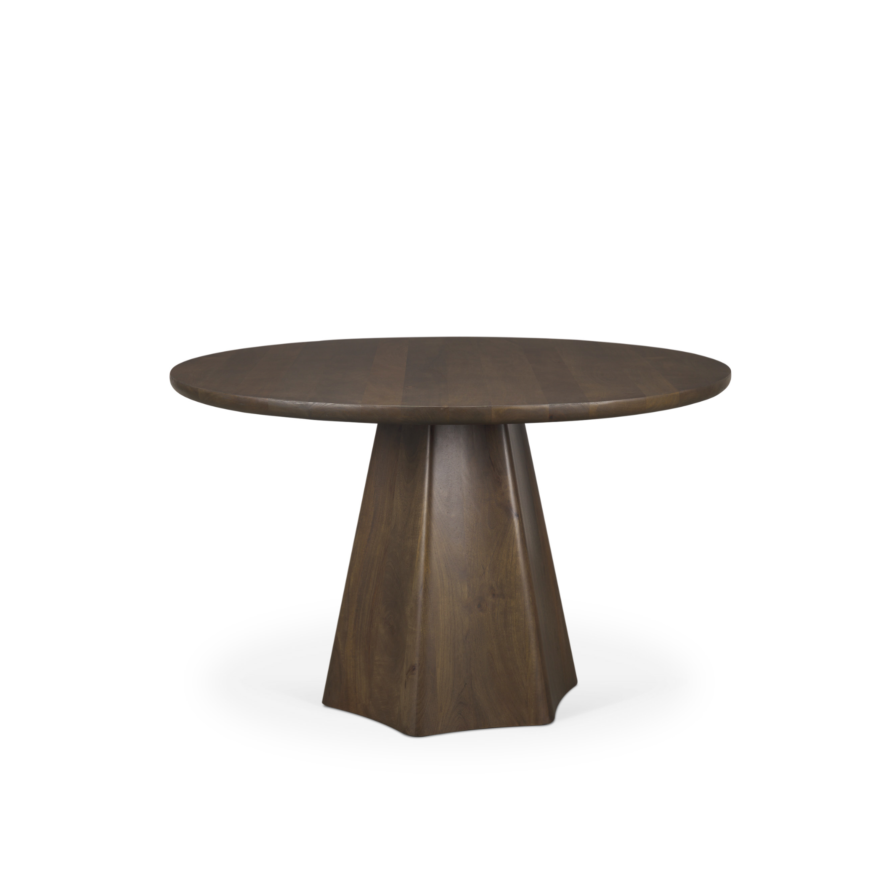 Jinny Round Dining Table, 48" Dark Brown