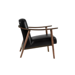 FLOOR MODEL - Gus* Modern Baltic Chair - Walnut/Black Saddle Leather FURNITURE - floor model Gus