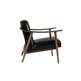 FLOOR MODEL - Gus* Modern Baltic Chair - Walnut/Black Saddle Leather FURNITURE - floor model Gus
