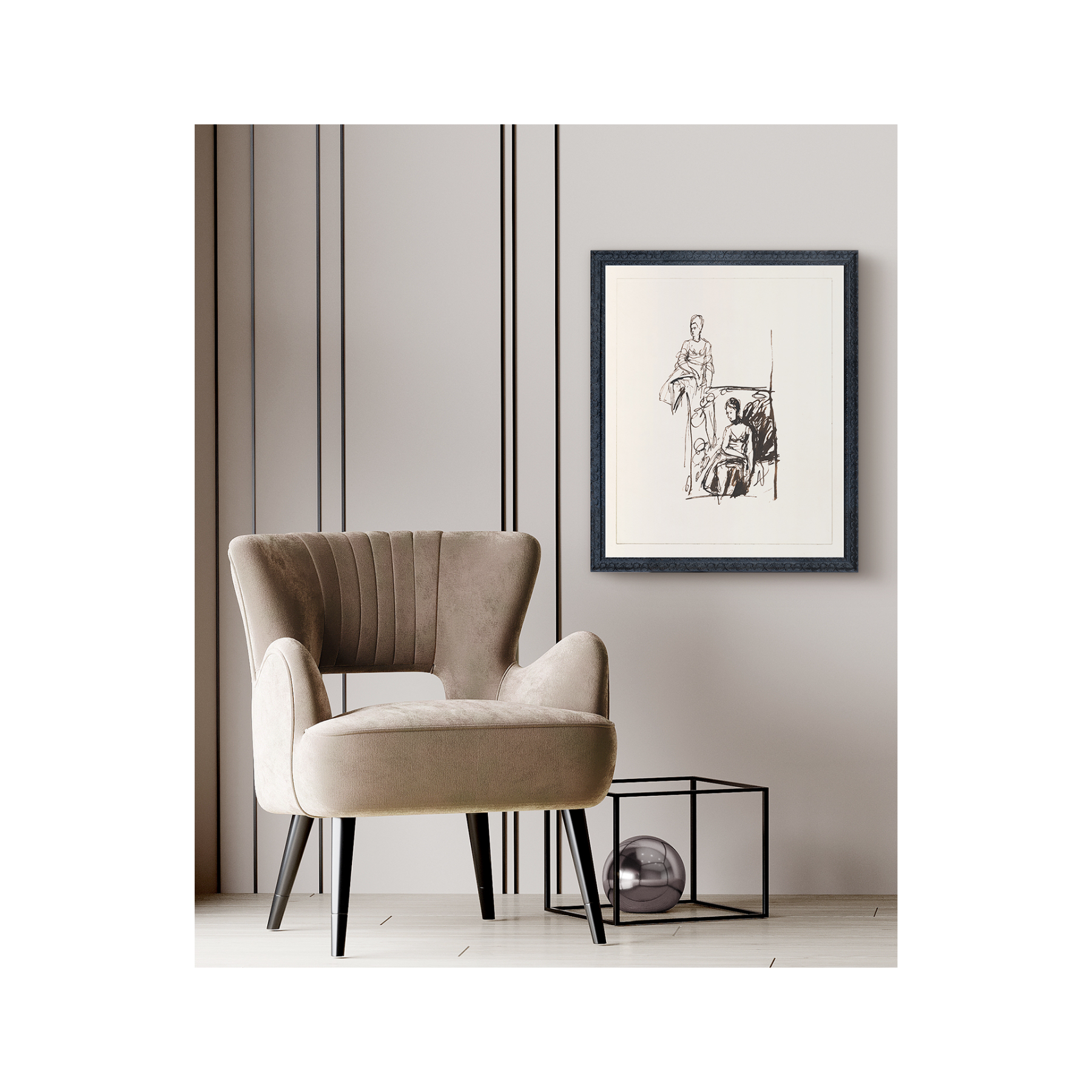 "Feminine Reflections III" Framed Art Print ARTWORK - framed print Celadon Art