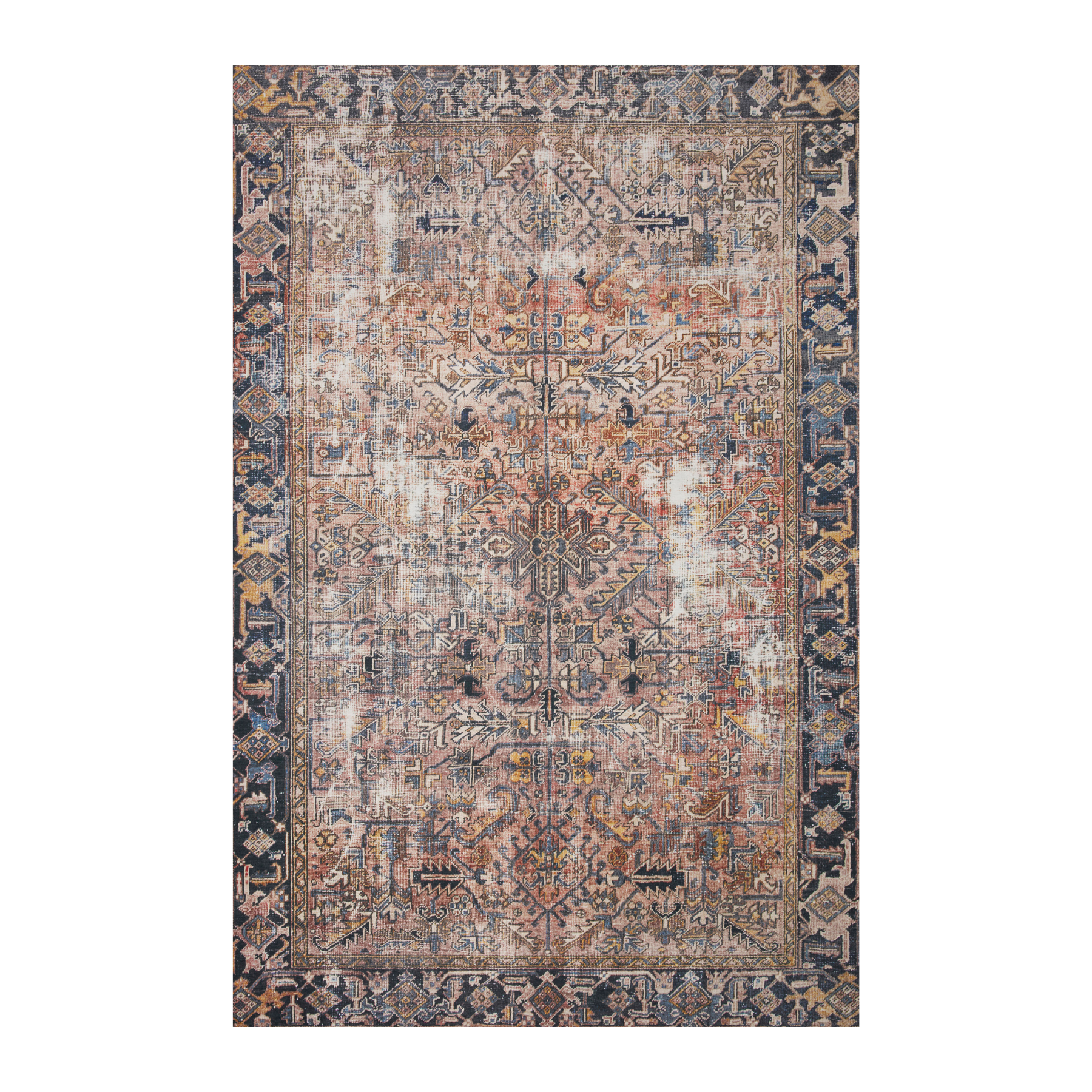 Chris Loves Julia x Loloi Jules Terracotta / Multi Rug 0-patterned Loloi