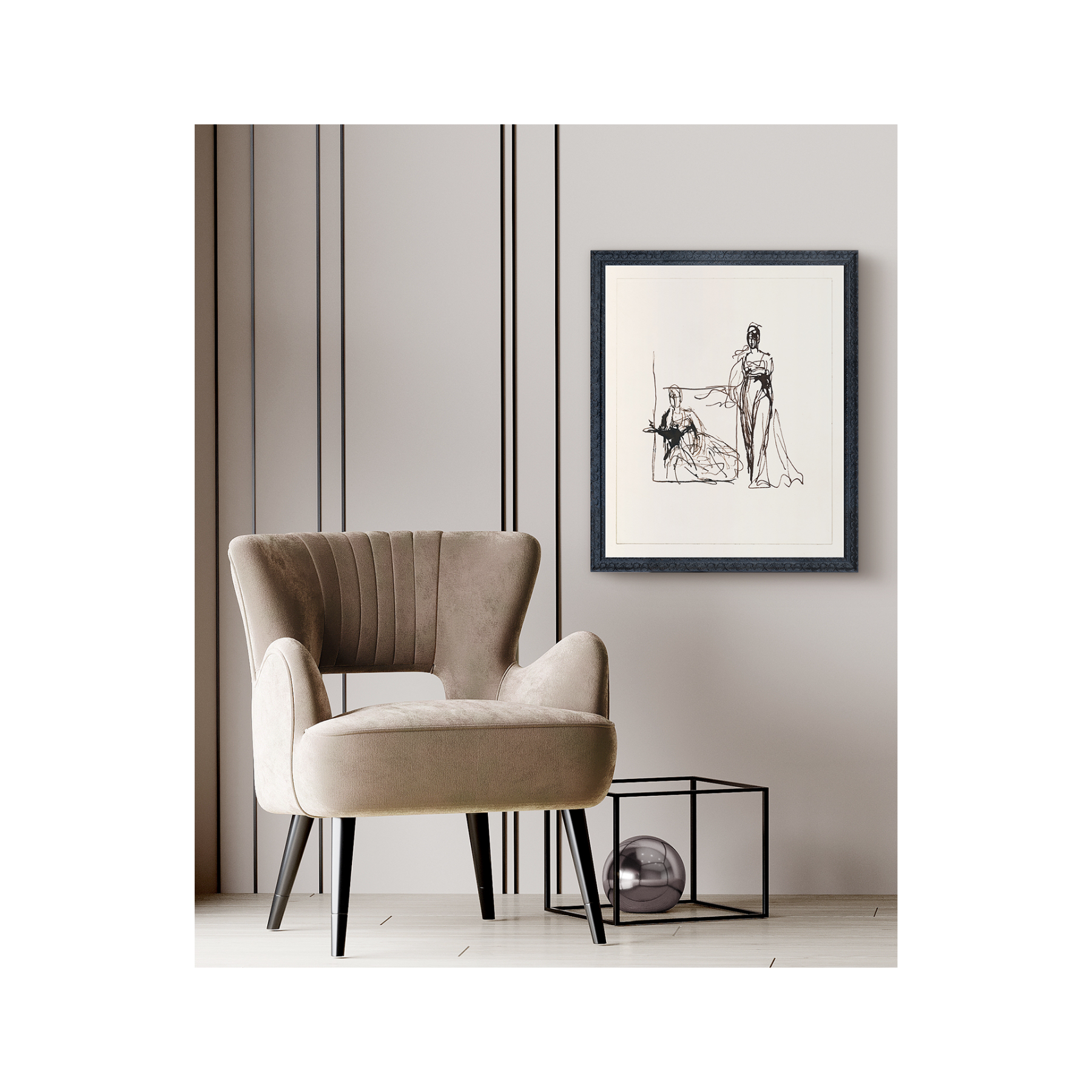 "Feminine Reflections II" Framed Art Print ARTWORK - framed print Celadon Art
