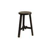 Dobbie Reclaimed Stool 5-VINTAGE - stool Hauer Market Short - Weathered Black