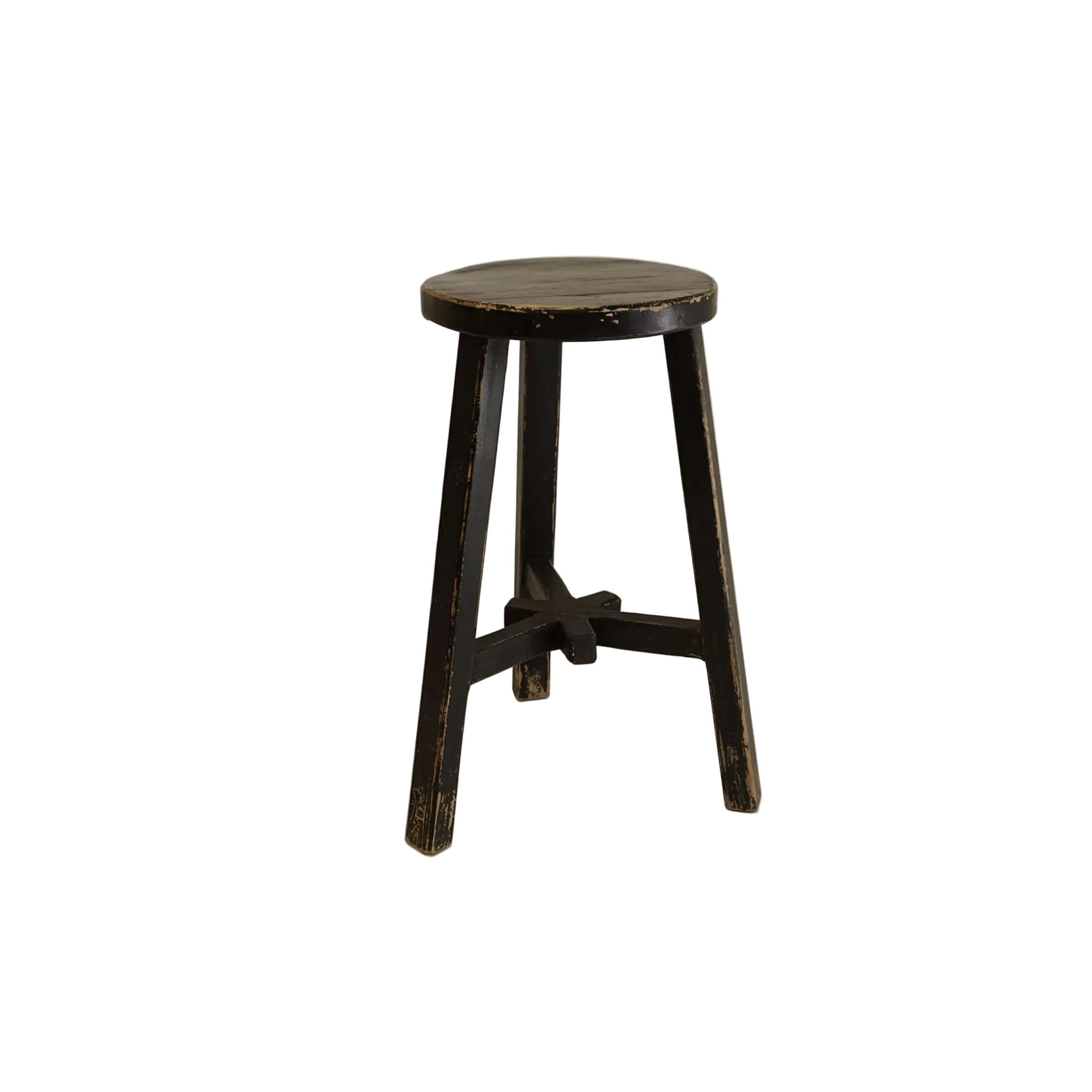 Dobbie Reclaimed Stool 5-VINTAGE - stool Hauer Market Short - Weathered Black