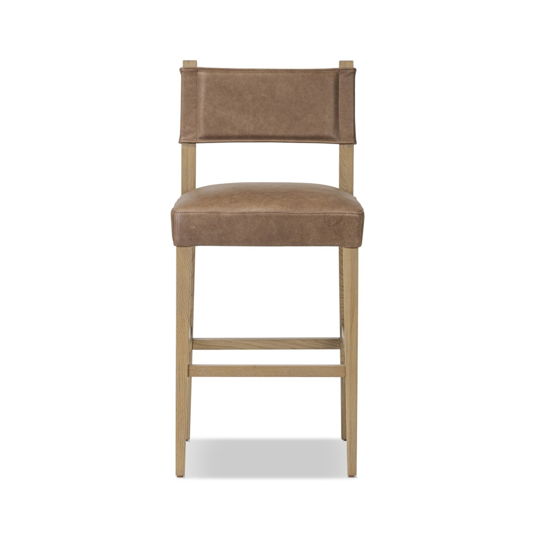 Ferris Bar Stool - Brown Leather - Rug & Weave
