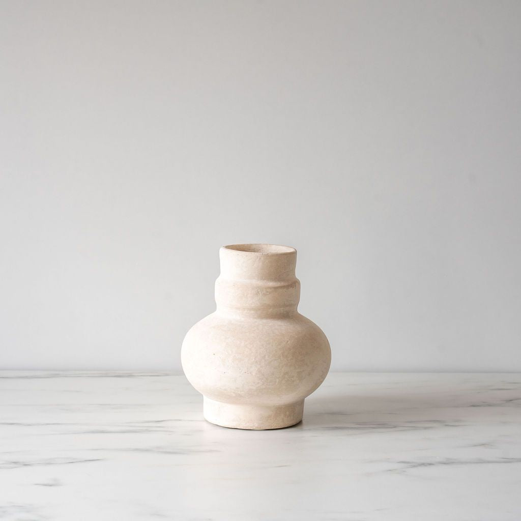 Sculpted Paper Mache Vase - Rug & Weave