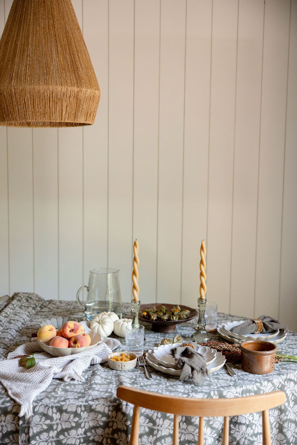 Botanical Block Print Tablecloth - Rug & Weave