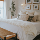Gingham Linen Pillow Cover