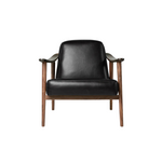 FLOOR MODEL - Gus* Modern Baltic Chair - Walnut/Black Saddle Leather FURNITURE - floor model Gus