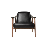 FLOOR MODEL - Gus* Modern Baltic Chair - Walnut/Black Saddle Leather FURNITURE - floor model Gus