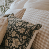Gingham Linen Pillow Cover