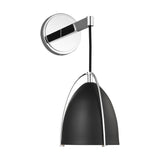 Norman One Light Wall / Bath Sconce LIGHTING - sconce Visual Comfort Midnight Black Chrome