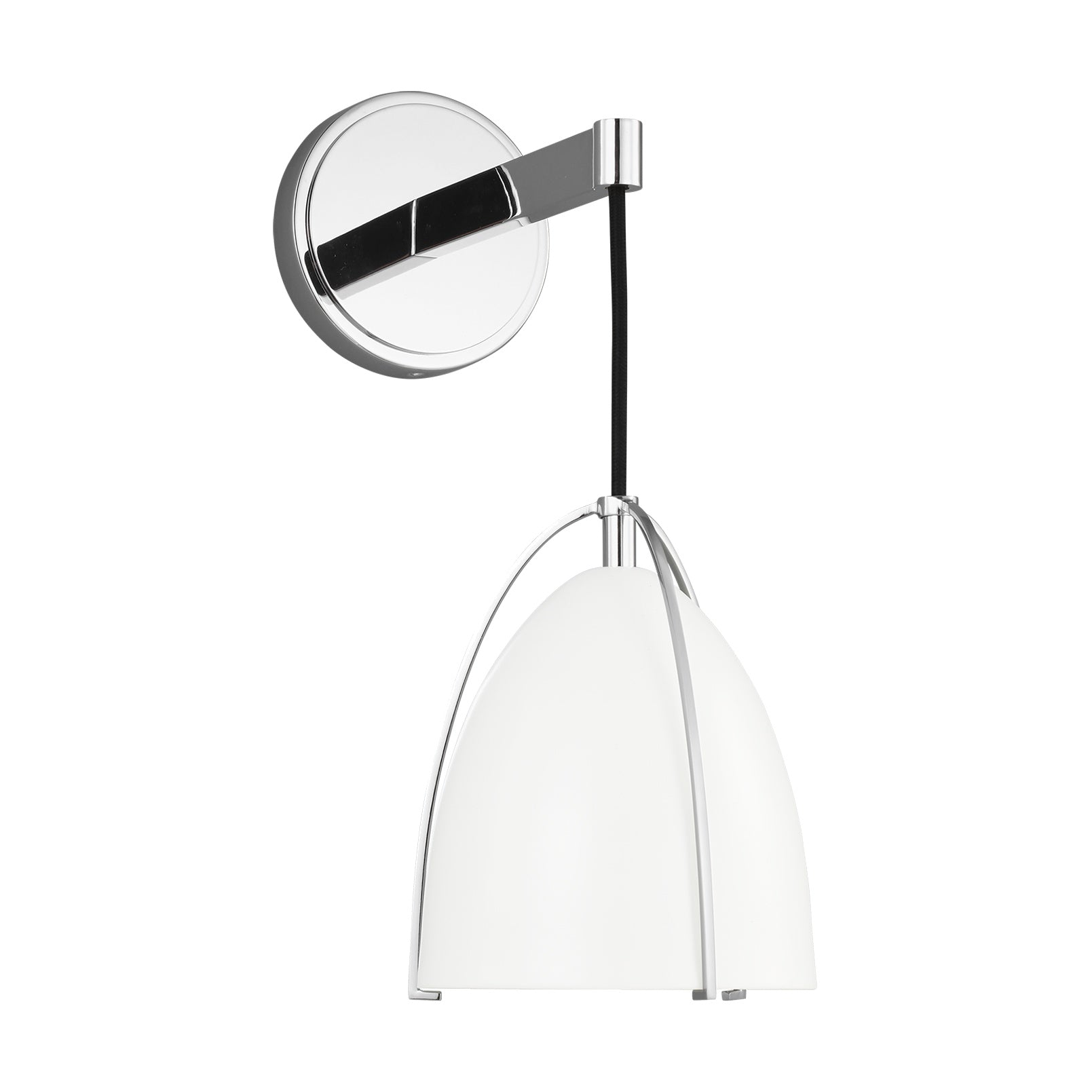 Norman One Light Wall / Bath Sconce LIGHTING - sconce Visual Comfort - Studio Matte White Chrome