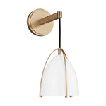 Norman One Light Wall / Bath Sconce LIGHTING - sconce Visual Comfort Matte White Satin Brass