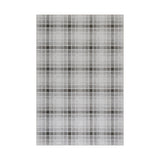 Andri Modern Plaid Machine Washable Rug RUGS - synthetic Dash & Albert Black 2' x 3'