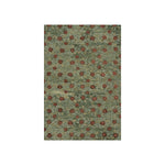 Genevive Modern Floral Wool Rug RUGS - wool Dash & Albert Green 2'6" x 8'