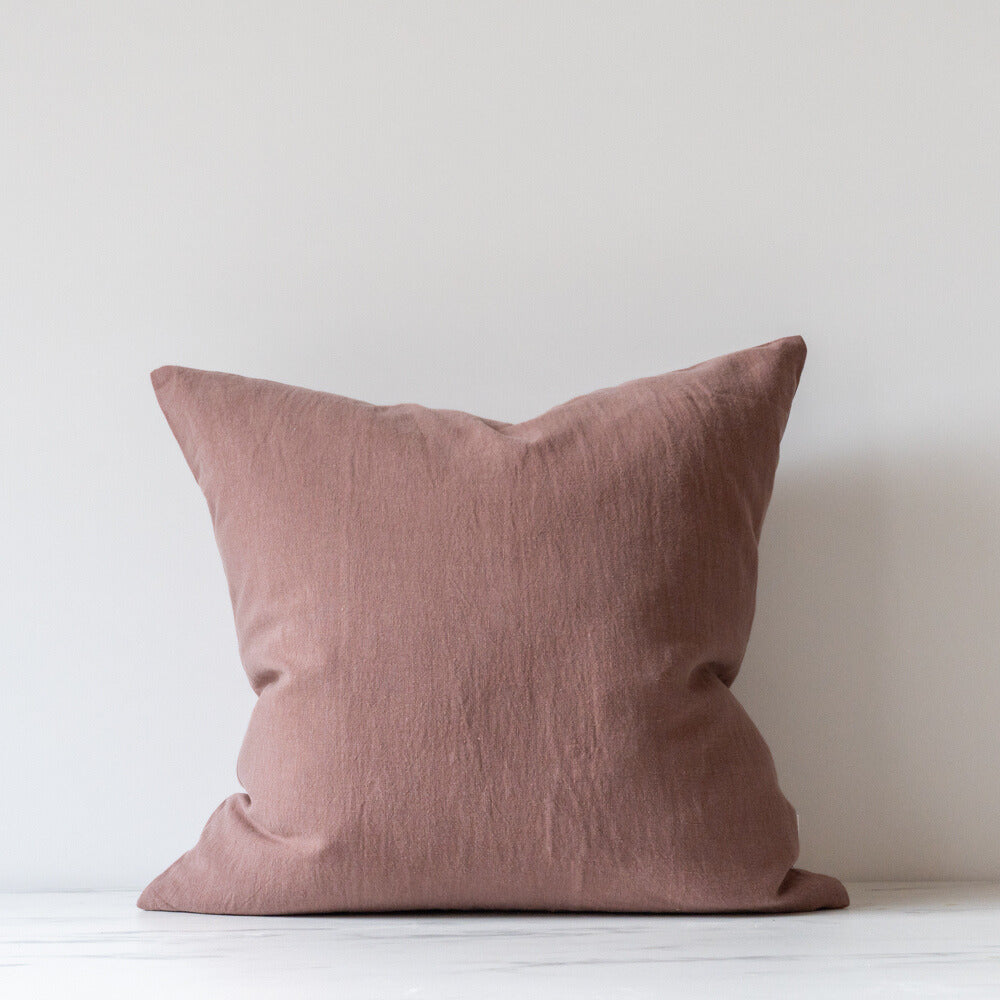Cocoa Linen Pillow Cover 2 - PILLOWS - Linen - warm Rug & Weave Pillows