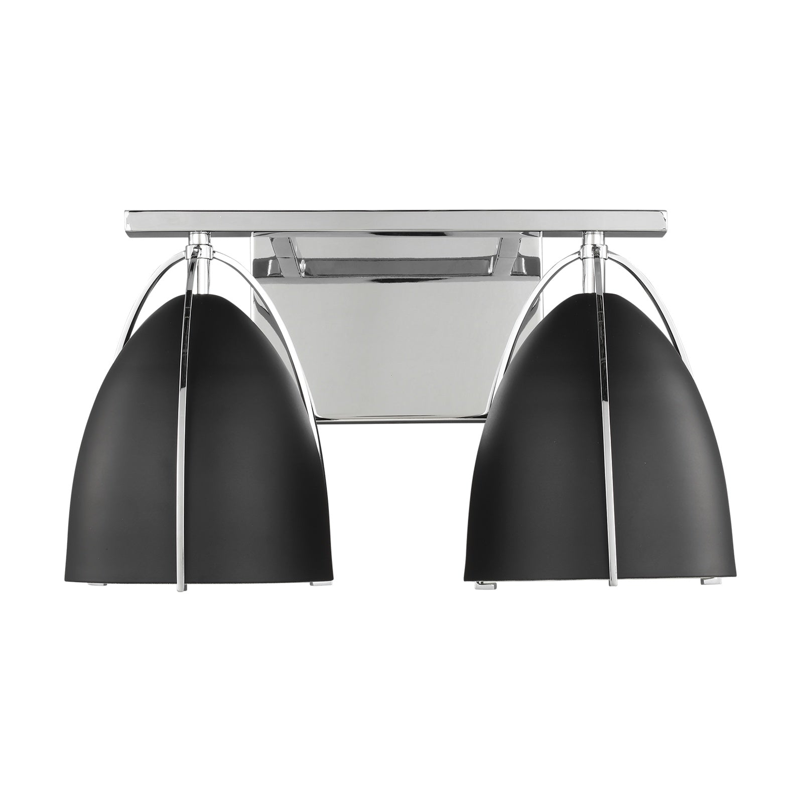 Norman Two Light Wall / Bath LIGHTING - vanity Visual Comfort - Studio Midnight Black Chrome