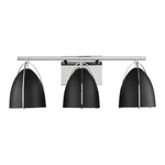 Norman Three Light Wall / Bath LIGHTING - vanity Visual Comfort Midnight Black Chrome